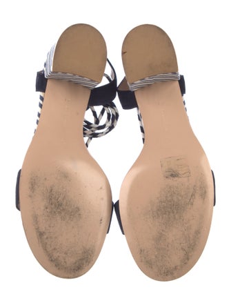 Gianvito Rossi Canvas Printed Sandals