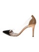Gianvito Rossi Leather Grosgrain Trim D'Orsay Pumps