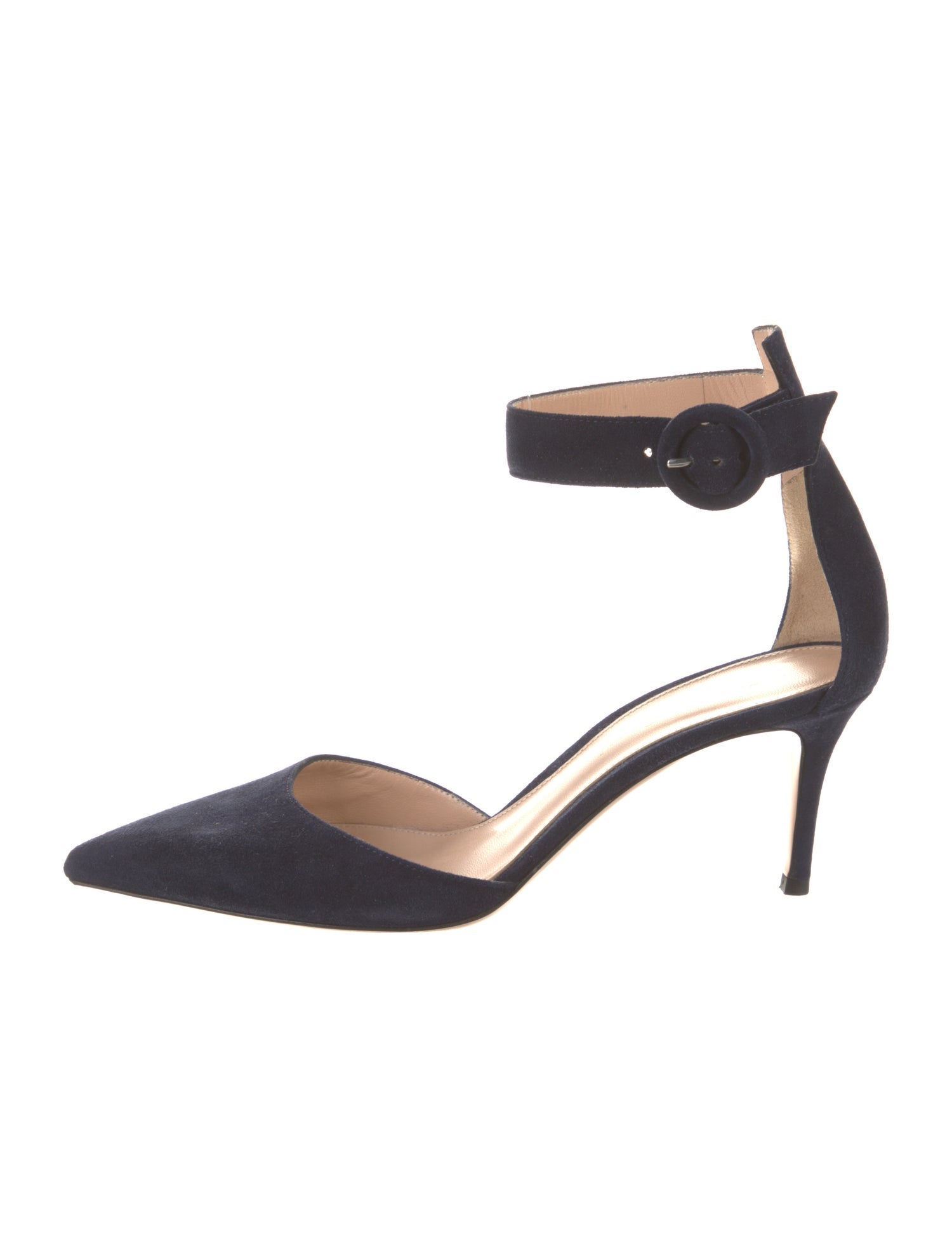 Gianvito Rossi Suede D'Orsay Pumps