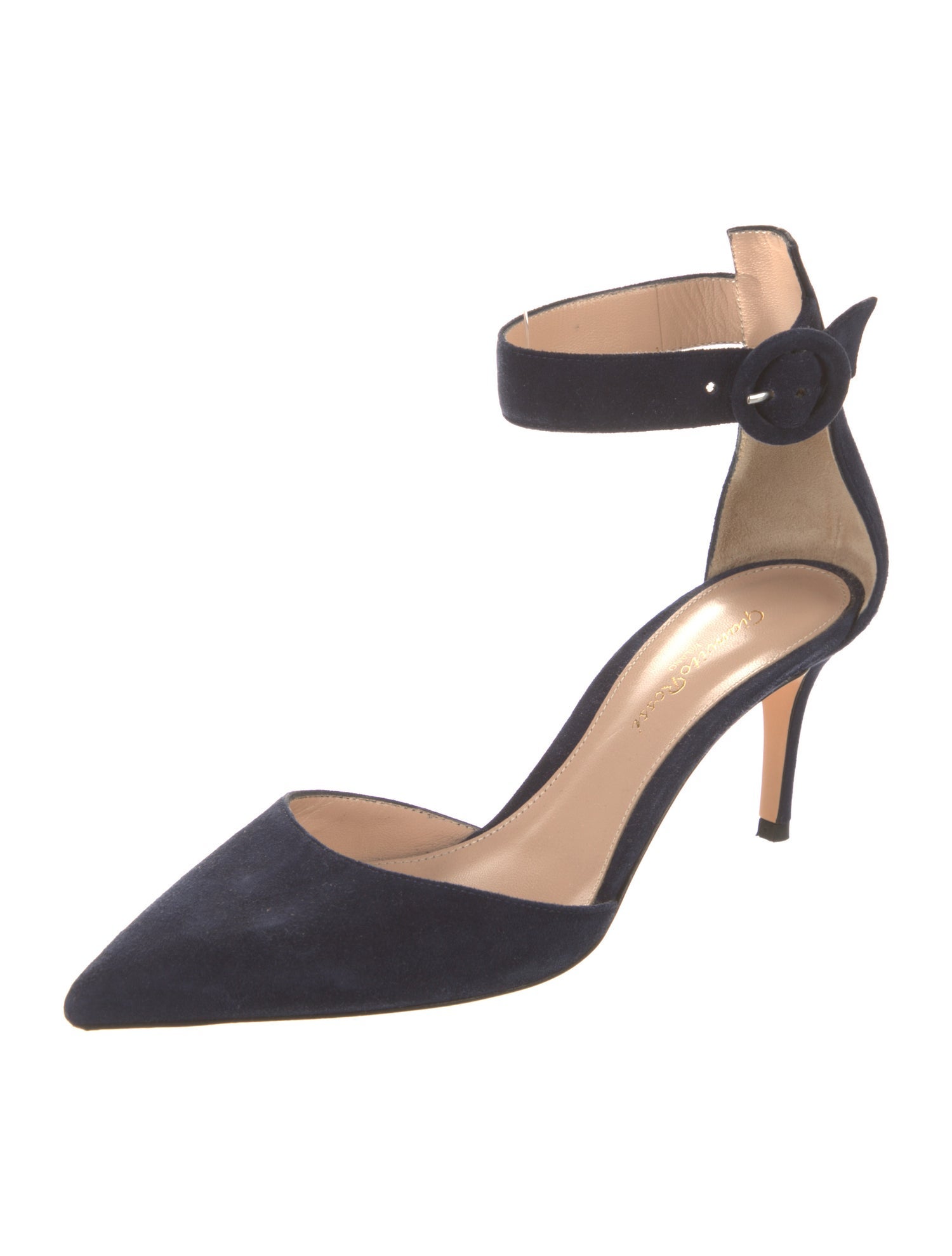 Gianvito Rossi Suede D'Orsay Pumps
