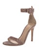 Gianvito Rossi Suede Embroidered Accent Sandals
