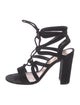 Gianvito Rossi Suede Cutout Accent Gladiator Sandals