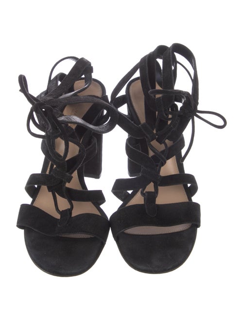 Gianvito Rossi Suede Cutout Accent Gladiator Sandals
