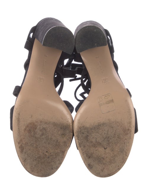 Gianvito Rossi Suede Cutout Accent Gladiator Sandals