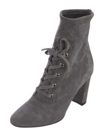Gianvito Rossi Suede Lace-Up Boots