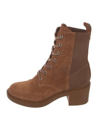 Gianvito Rossi Suede Combat Boots