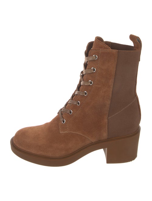 Gianvito Rossi Suede Combat Boots