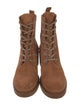 Gianvito Rossi Suede Combat Boots