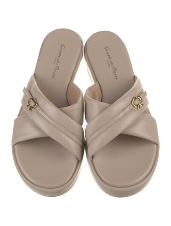 Gianvito Rossi Leather Slides
