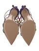 Gianvito Rossi Suede Crystal Embellishments Sandals