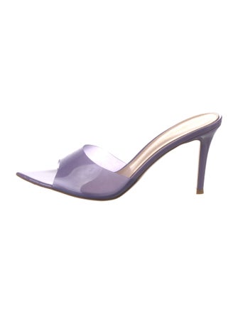 Gianvito Rossi Leather Printed Slides