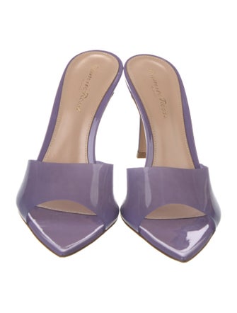 Gianvito Rossi Leather Printed Slides