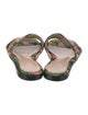 Gianvito Rossi Satin Floral Print Slides