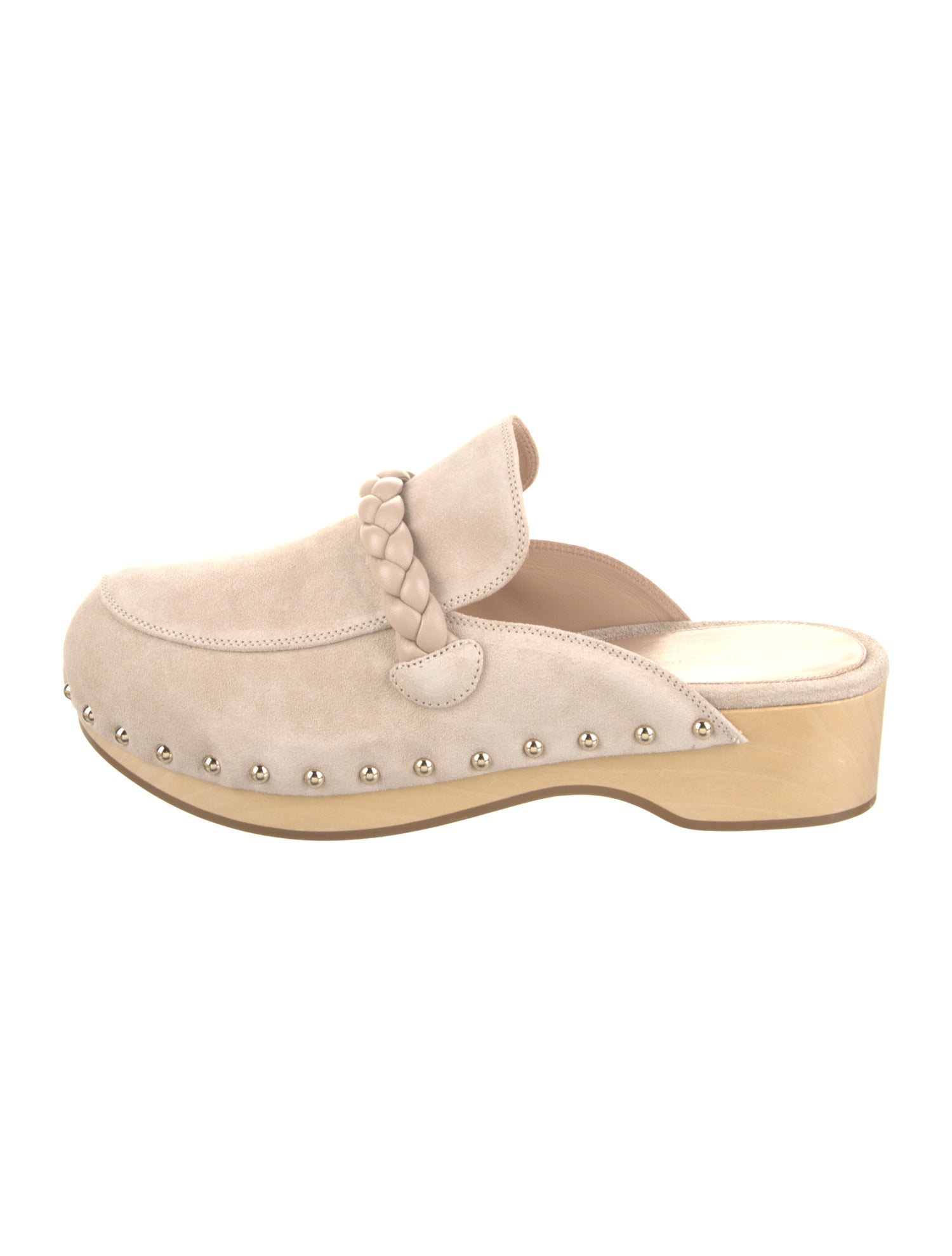 Gianvito Rossi Suede Studded Accents Mules