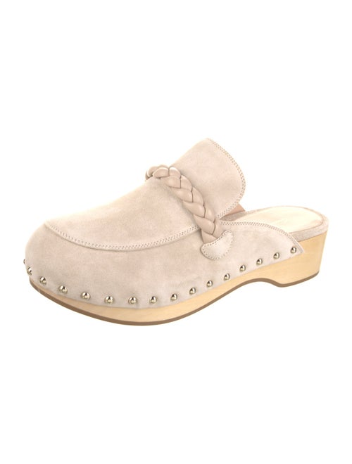 Gianvito Rossi Suede Studded Accents Mules