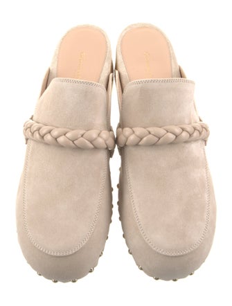 Gianvito Rossi Suede Studded Accents Mules