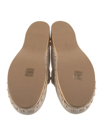 Gianvito Rossi Suede Studded Accents Mules