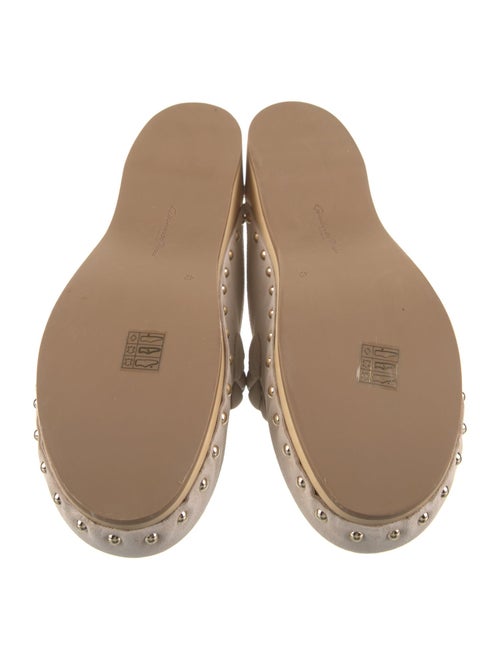 Gianvito Rossi Suede Studded Accents Mules