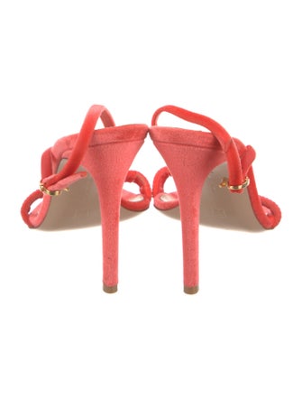 Gianvito Rossi Velvet Crystal Embellishments Slingback Sandals