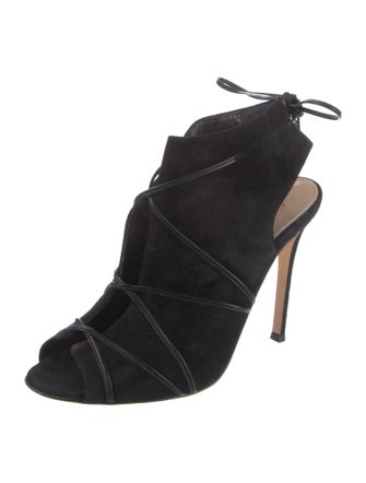 Gianvito Rossi Suede Lace-Up Boots