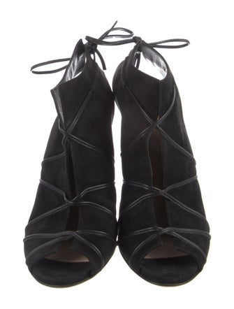 Gianvito Rossi Suede Lace-Up Boots