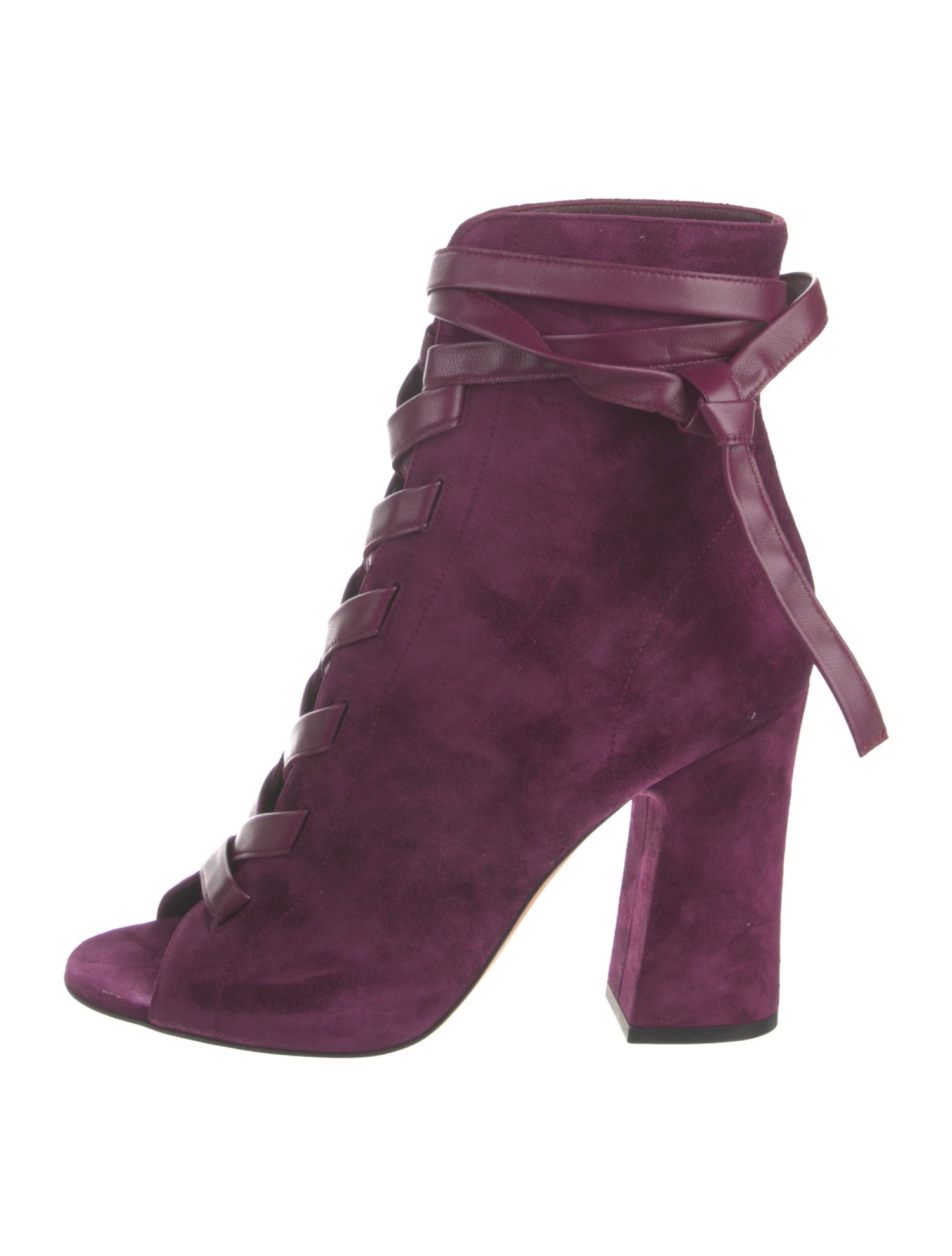 Gianvito Rossi Suede Lace-Up Boots