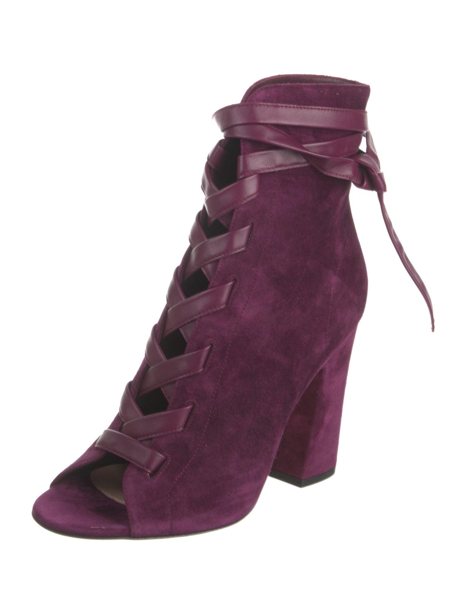 Gianvito Rossi Suede Lace-Up Boots