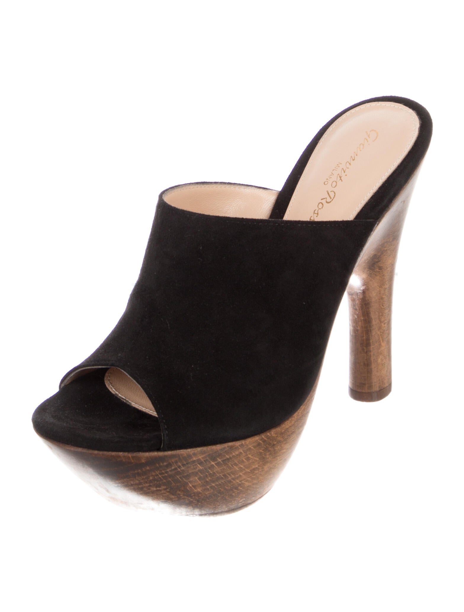 Gianvito Rossi Suede Slides