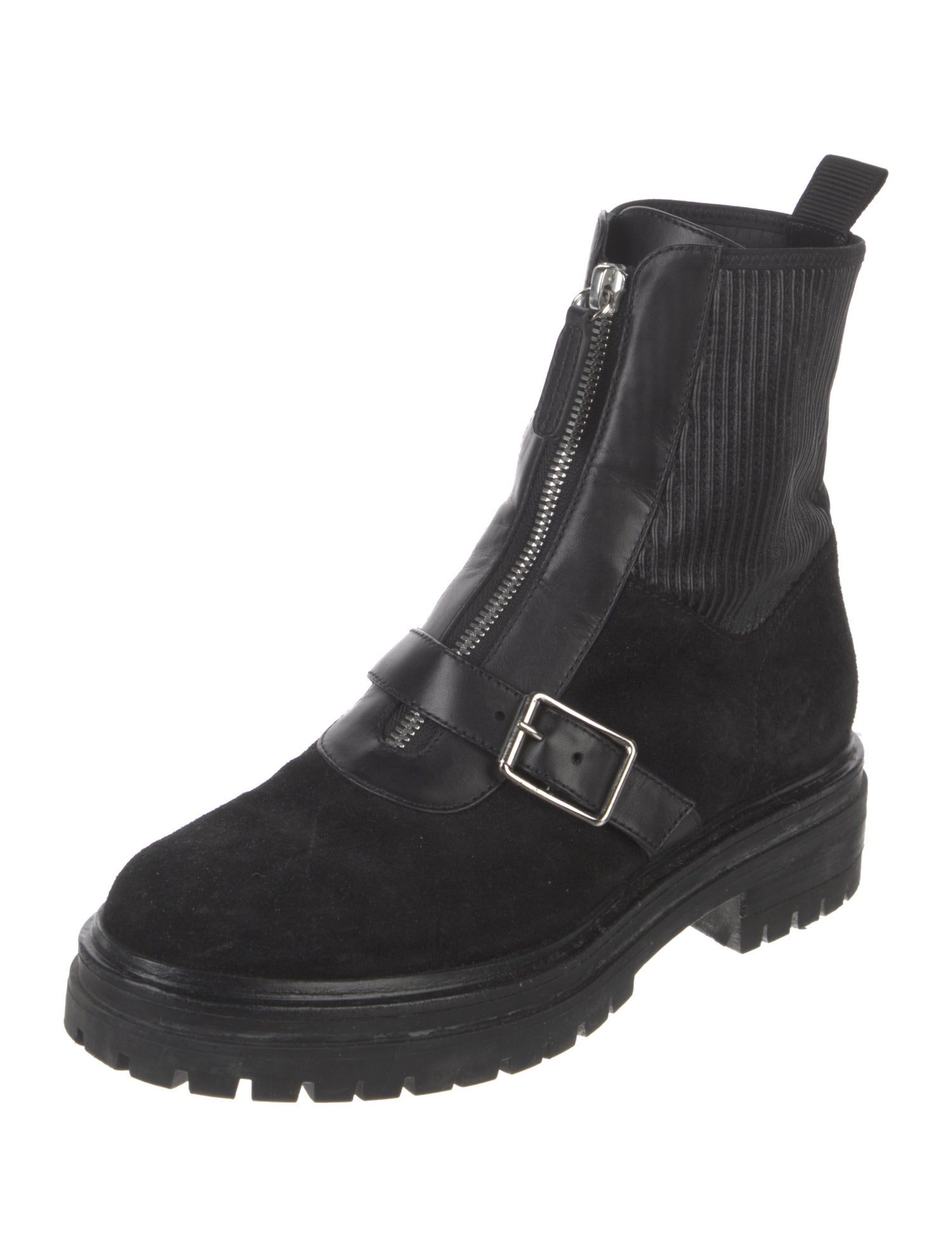 Gianvito Rossi Suede Combat Boots