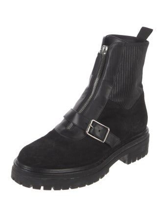 Gianvito Rossi Suede Combat Boots