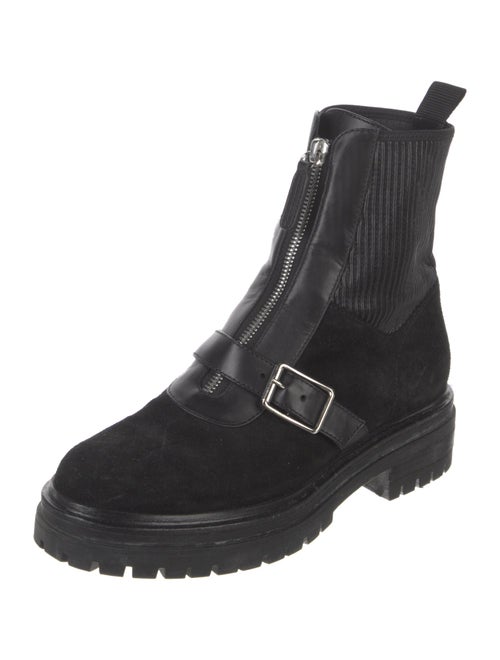 Gianvito Rossi Suede Combat Boots