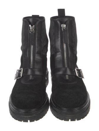 Gianvito Rossi Suede Combat Boots