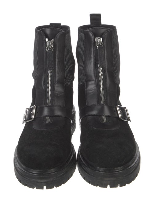 Gianvito Rossi Suede Combat Boots