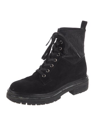 Gianvito Rossi Suede Combat Boots