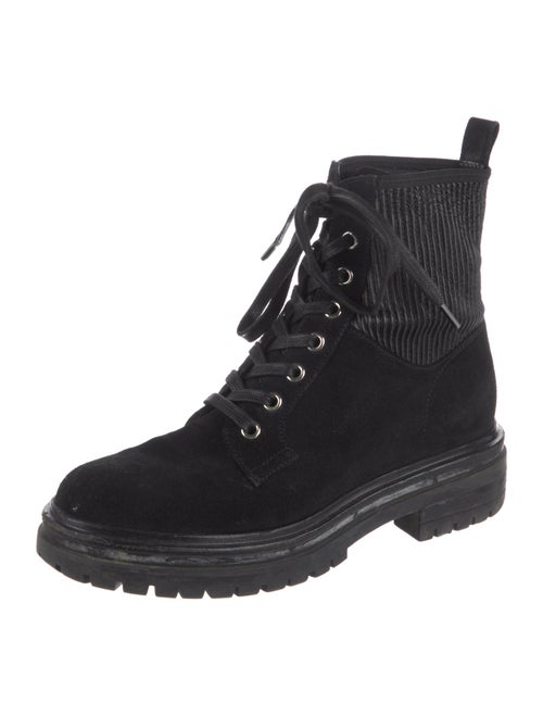 Gianvito Rossi Suede Combat Boots