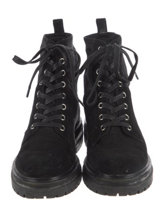 Gianvito Rossi Suede Combat Boots