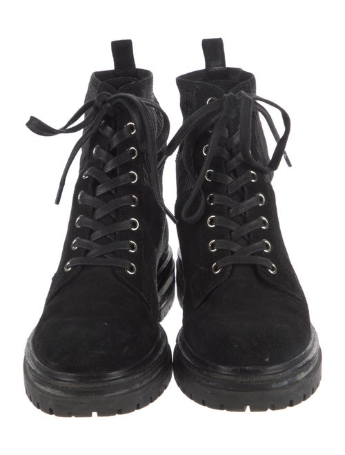 Gianvito Rossi Suede Combat Boots