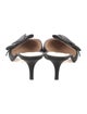 Gianvito Rossi Satin Bow Accents Mules
