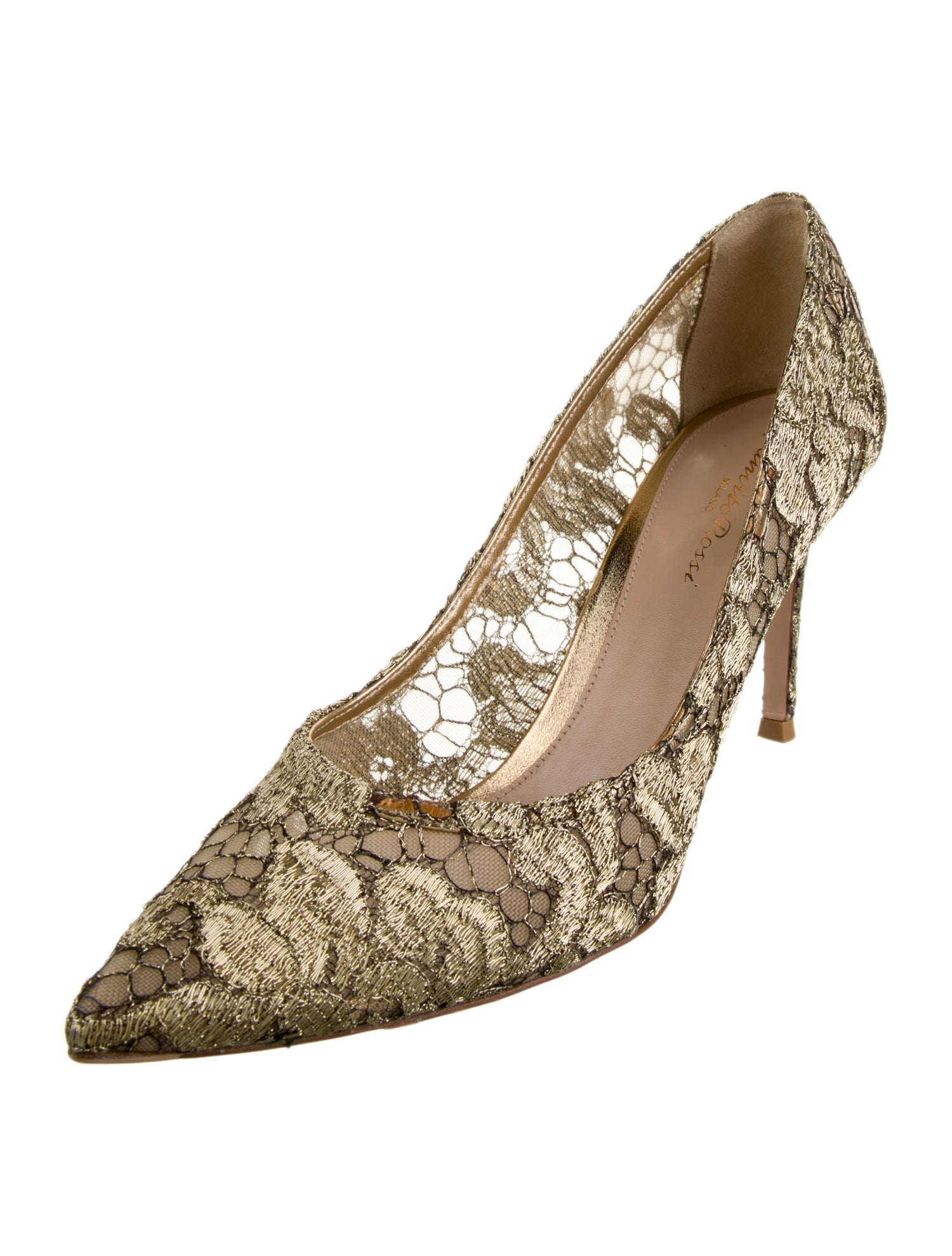 Gianvito Rossi Mesh Mesh Accents Pumps