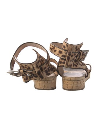 Gianvito Rossi Ponyhair Animal Print Espadrilles