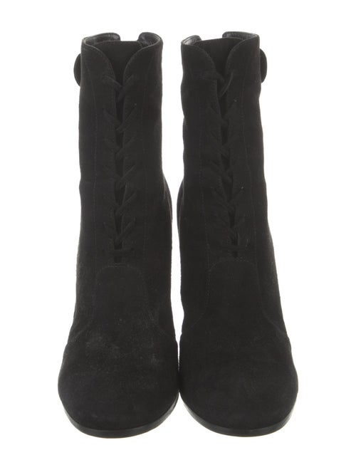 Gianvito Rossi Suede Lace-Up Boots