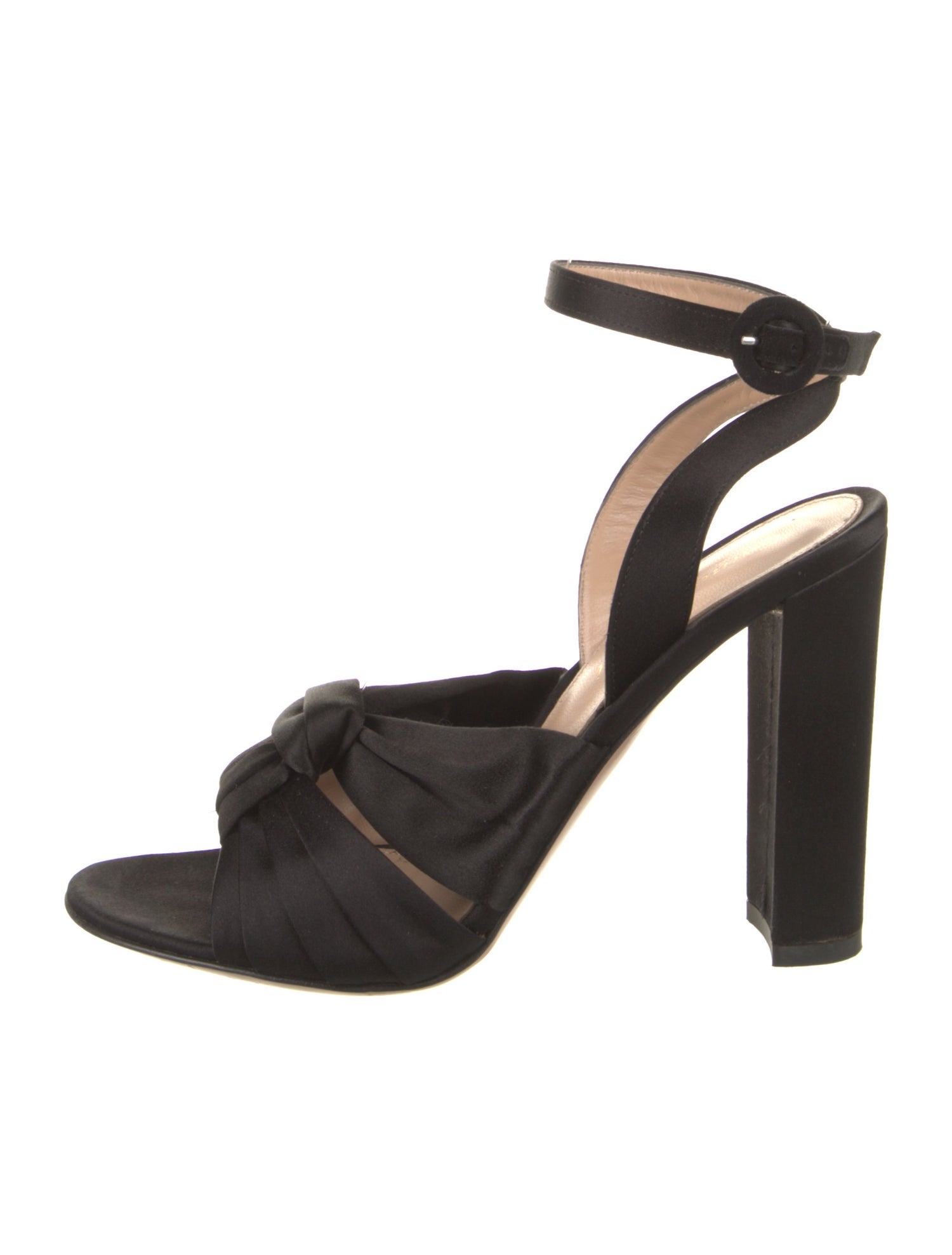 Gianvito Rossi Satin Bow Accents Sandals