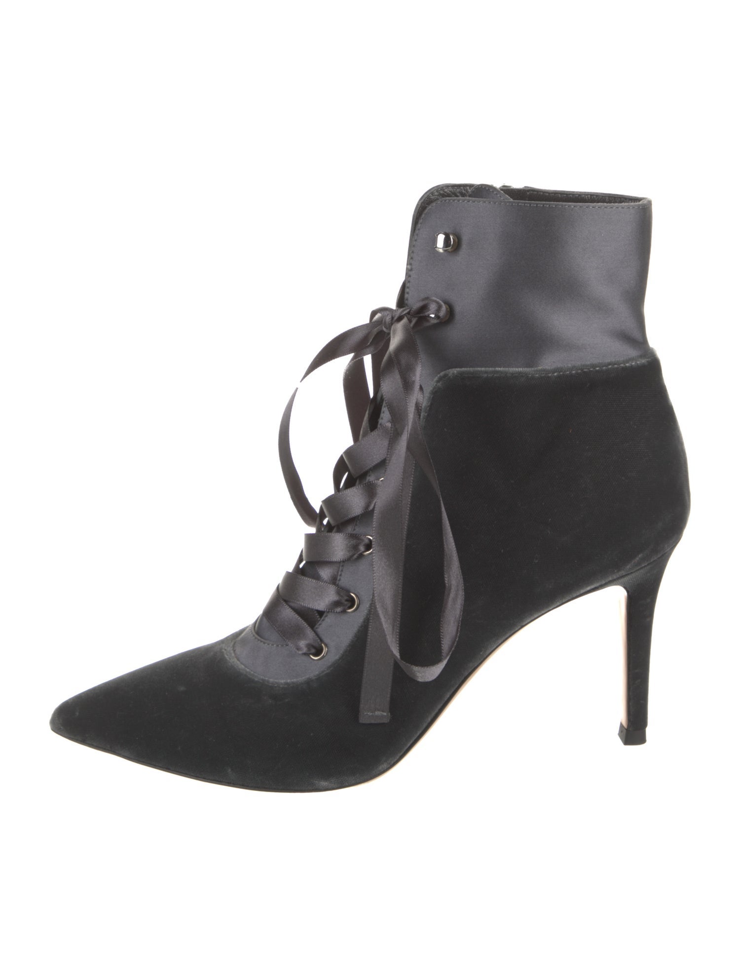 Gianvito Rossi Satin Lace-Up Boots