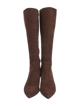 Gianvito Rossi Suede Riding Boots