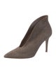 Gianvito Rossi Suede Scalloped Accent Boots