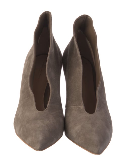 Gianvito Rossi Suede Scalloped Accent Boots