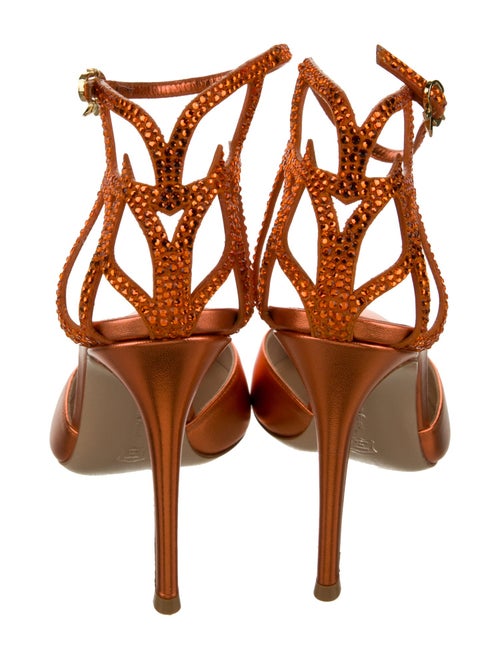 Gianvito Rossi Leather Crystal Embellishments D'Orsay Pumps