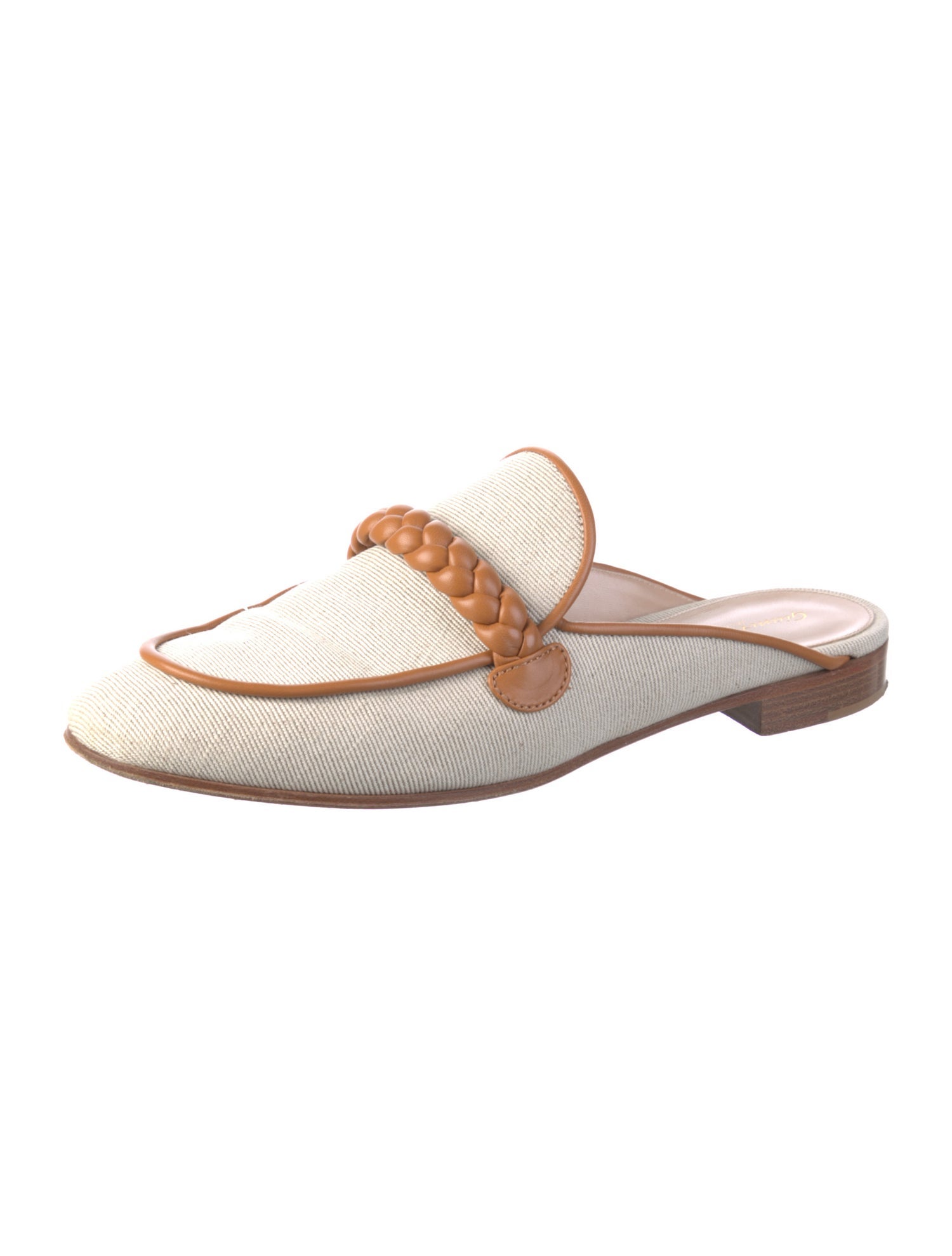 Gianvito Rossi Canvas Mules
