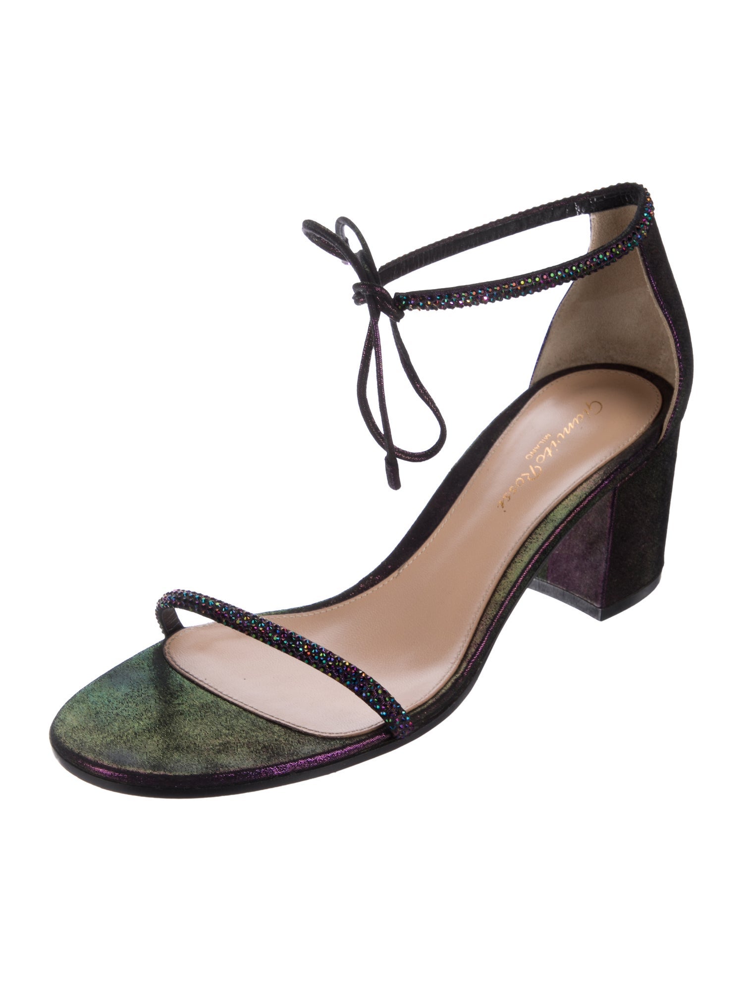 Gianvito Rossi Crystal Embellishments Sandals