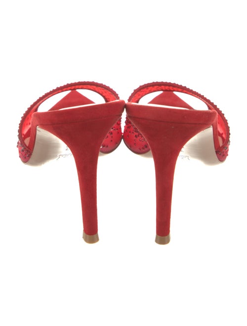 Gianvito Rossi Mesh Crystal Embellishments Slides